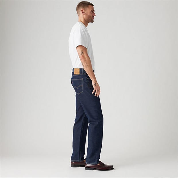 Blue - Levis - Men's 505 Deepest Blue Straight Leg Jeans
