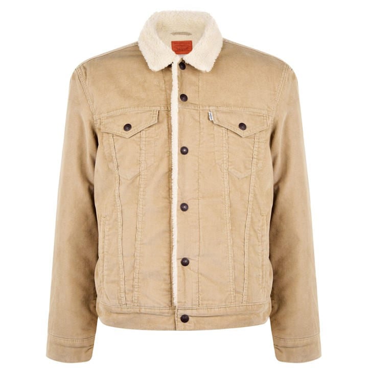 Levis Men's Beige Type 3 Sherpa Jacket Extra Large