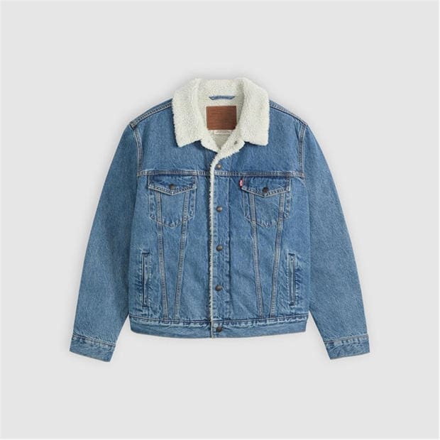 Washed Away - Levis - Men's Type 3 Sherpa Cotton Mix Long Sleeve Denim Jacket