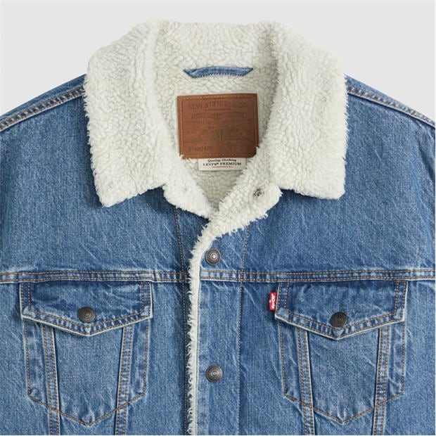 Washed Away - Levis - Men's Type 3 Sherpa Cotton Mix Long Sleeve Denim Jacket