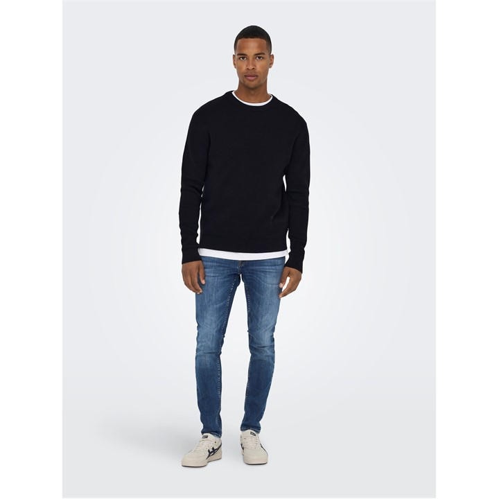 Only And Sons Men's Blue Skinny Jeans in Size 30 R, Sports Direct