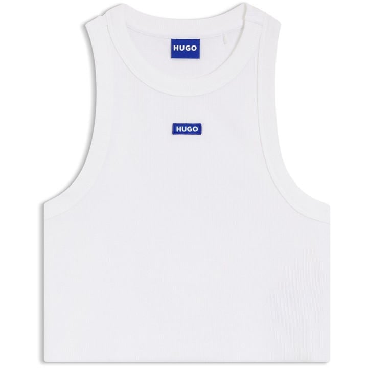 Hugo Women's Blue Baby Tank B 10257055 01 in Size 16, Sports Direct