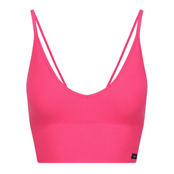 Lee Women's Pink Long Line Bra Top Alora in Size 14, Sports Direct