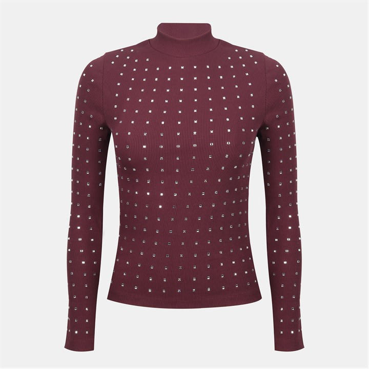 Biba Women's Red Ribbed Long Sleeve Top in Size 14, Sports Direct