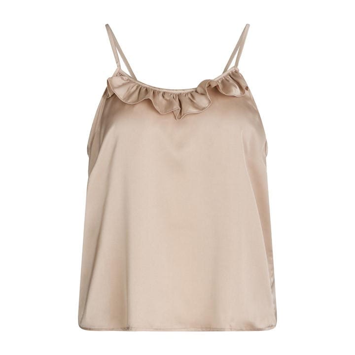 Ccdk Women's Beige Woven Cami Vest in Size 16, Sports Direct