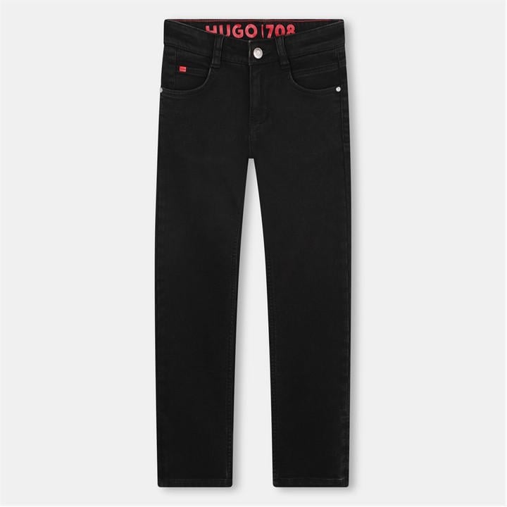 Hugo Boys Black Kids' Straight Leg Jeans in Size 8 - 9 Years, Sports Direct