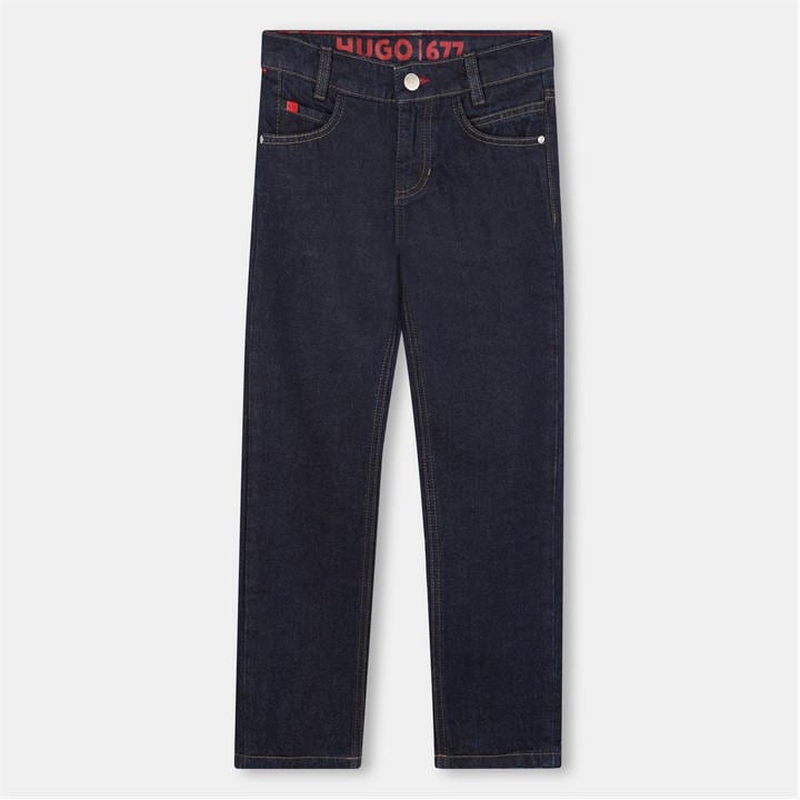 Hugo Boys Blue Kids' Straight Leg Jeans in Size 5 - 6 Years, Sports Direct
