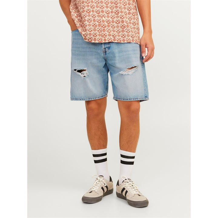 Jack And Jones Men's Blue Organic Denim Shorts in Size M, Sports Direct