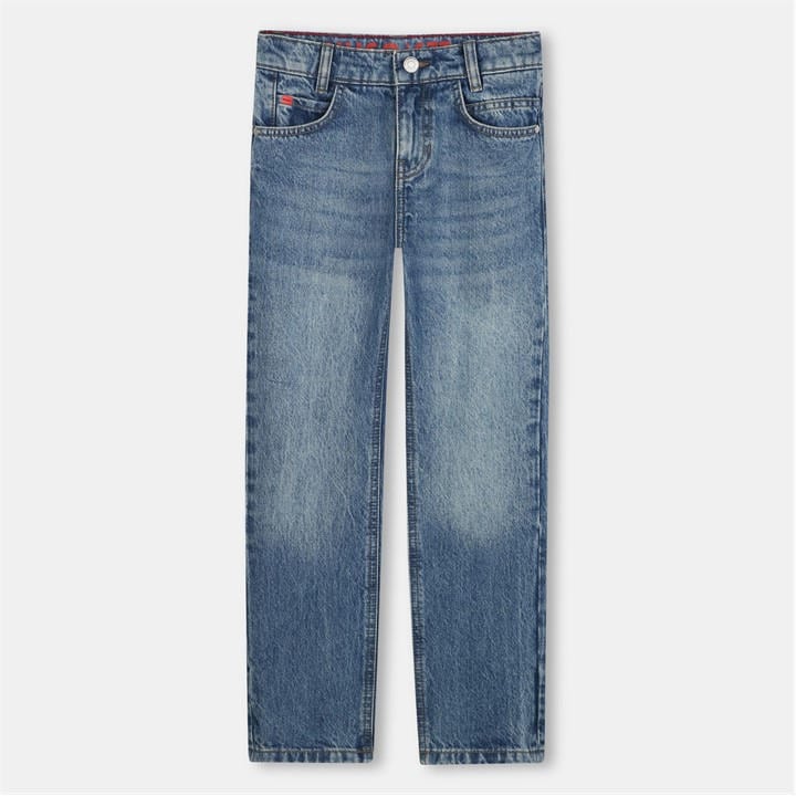 Hugo Boys Blue Kids' Straight Leg Jeans in Size 14 - 16 Years, Sports Direct
