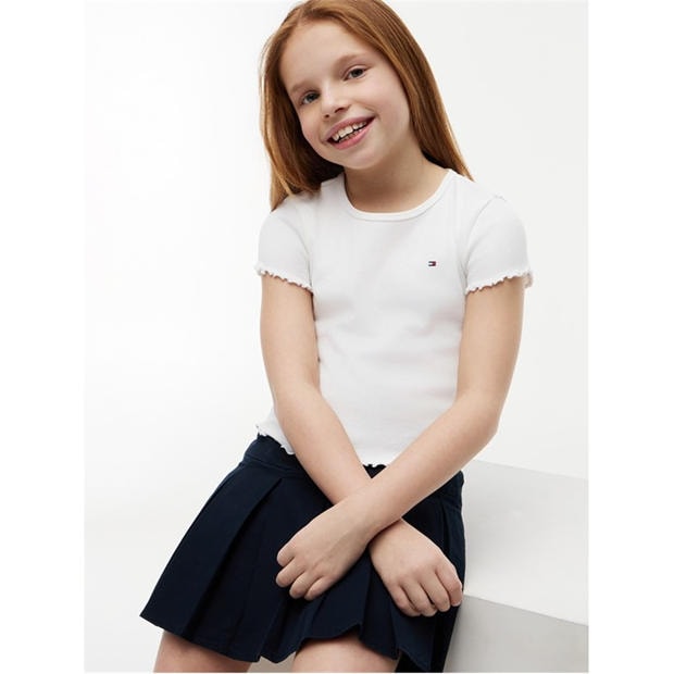 White YBR - Tommy Hilfiger - Essential Rib Top Ss