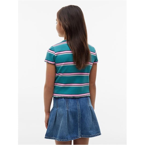 Teal Stripe CT3 - Tommy Hilfiger - Essential Rib Top Ss