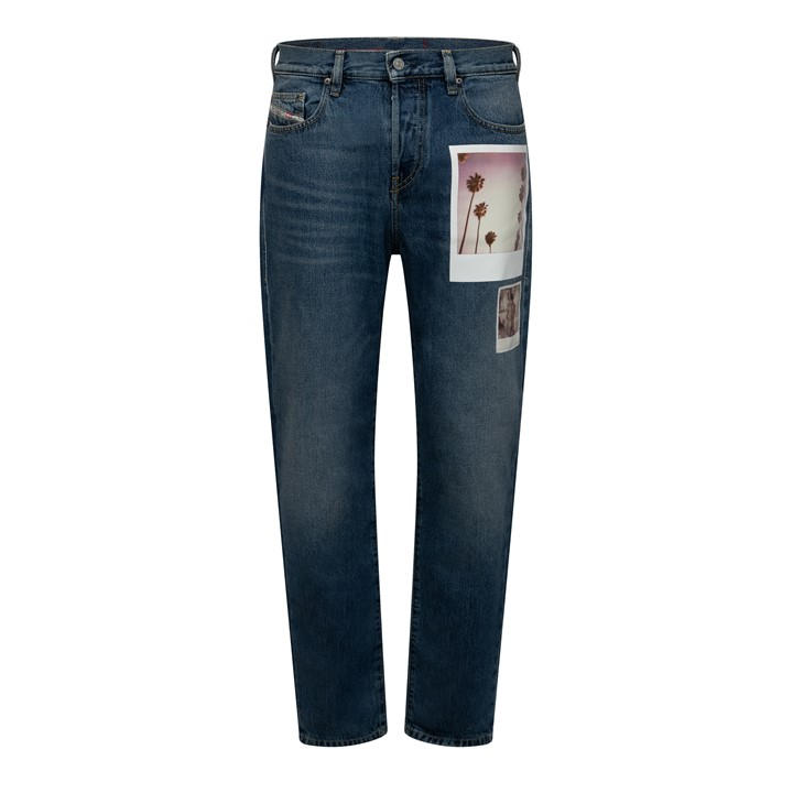 Diesel Men's Blue D-Viker Straight Leg Jeans in Size 32 R, Sports Direct