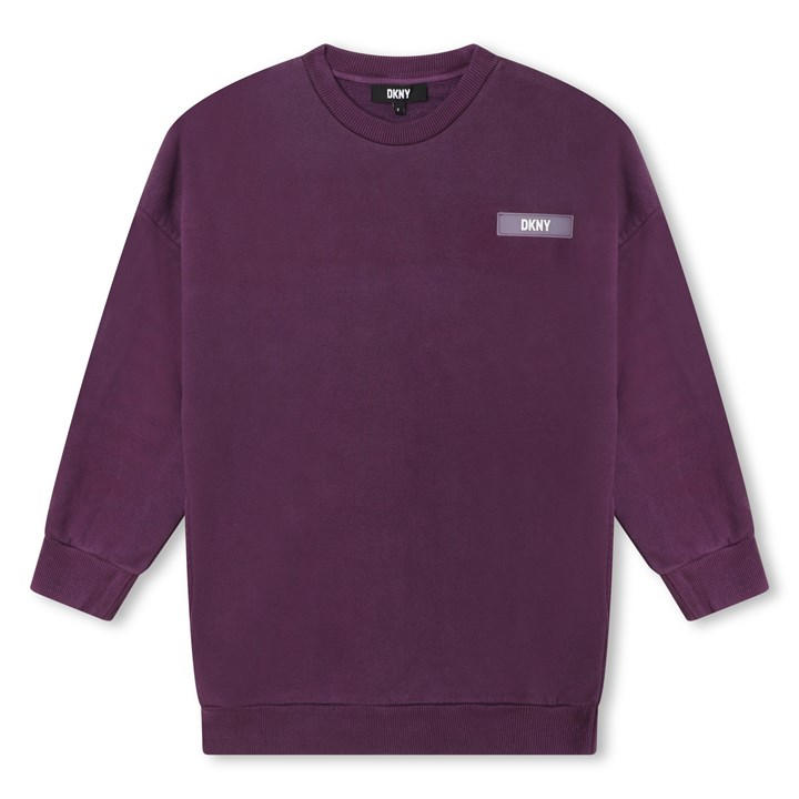 Dkny Girls Purple Kids' Long-Sleeve Jersey Dress in Size 5 - 6 Years, Sports Direct