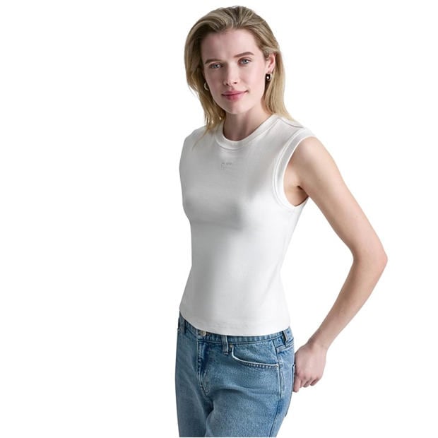 White - DKNY - Women's Racerback Vest