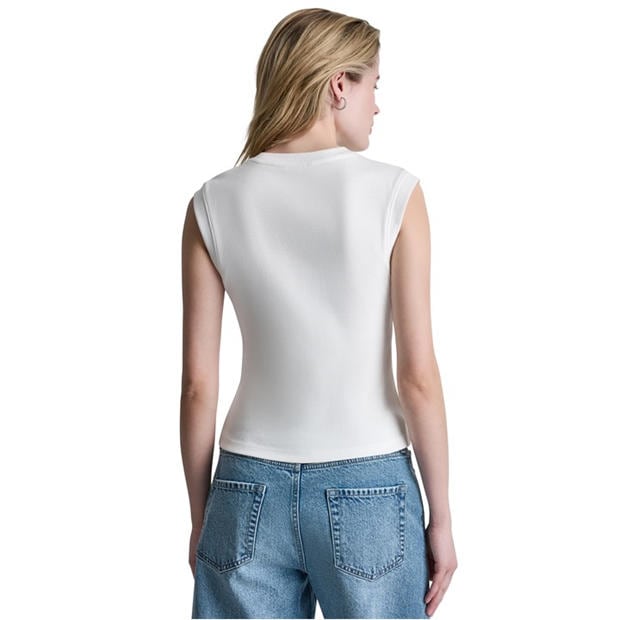 White - DKNY - Women's Racerback Vest