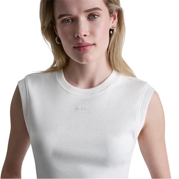 White - DKNY - Women's Racerback Vest
