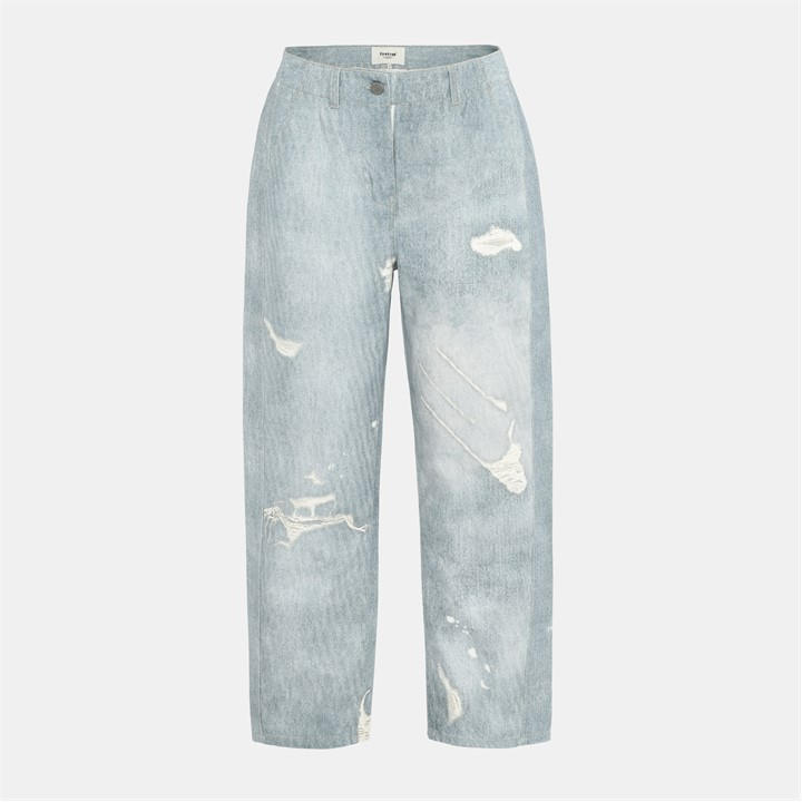 Firetrap Women's Blue Print Jeans in Size 8 R, Sports Direct