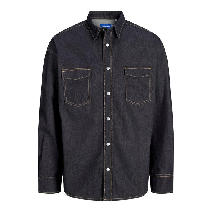 Jack And Jones Men's Blue Astin Long Sleeve Denim Shirt in Size 2XL, Sports Direct