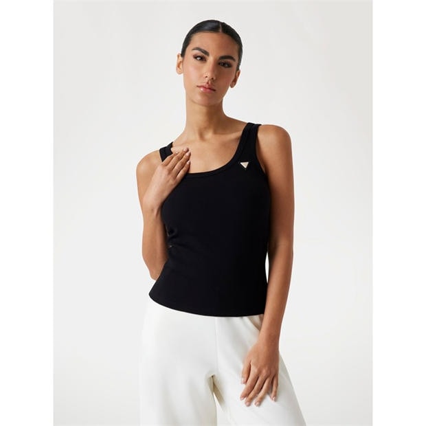 Jet Black - Guess - Women's Colette Rib Tank Vest