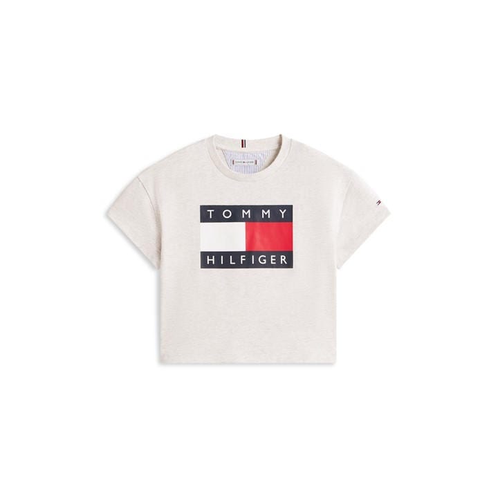Tommy Hilfiger Girls Grey Kids' Heritage Cropped Crop Top in Size 11 - 12 Years, Sports Direct