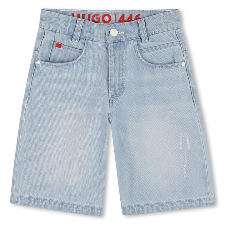 Hugo Boys Blue Kids' Denim Shorts in Size 8 - 9 Years, Sports Direct