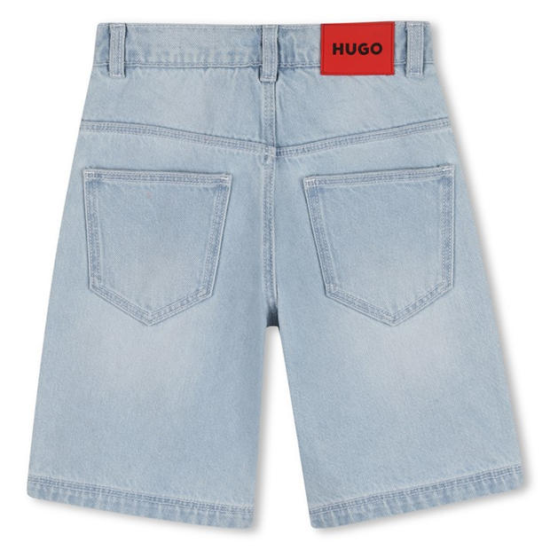 Light Blue - Hugo - Kids' Denim Shorts