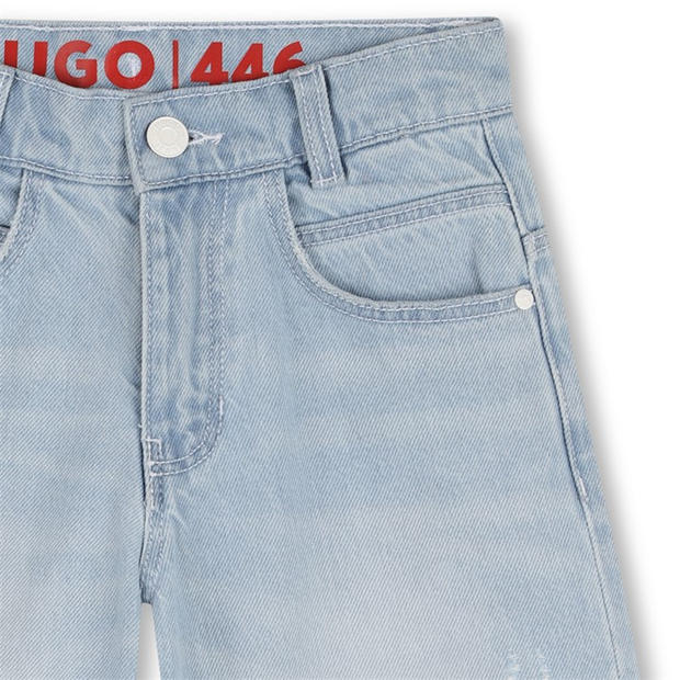 Light Blue - Hugo - Kids' Denim Shorts