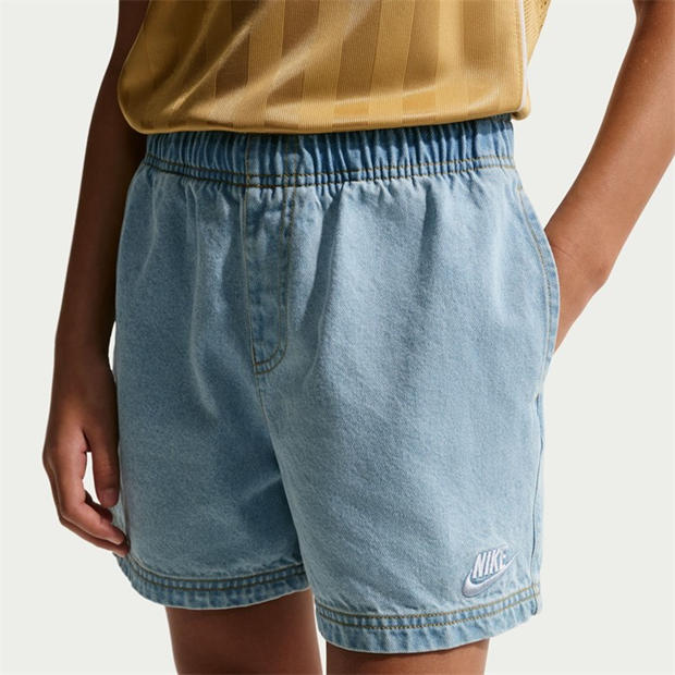 Lt Armory Blue - Nike - Unisex Kids' Denim Shorts