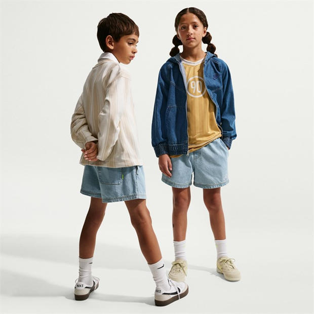 Lt Armory Blue - Nike - Unisex Kids' Denim Shorts