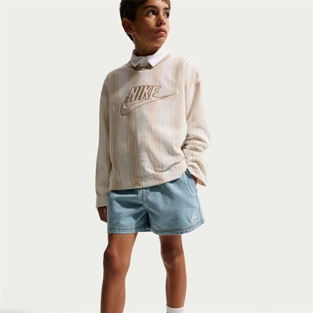 Lt Armory Blue - Nike - Unisex Kids' Denim Shorts