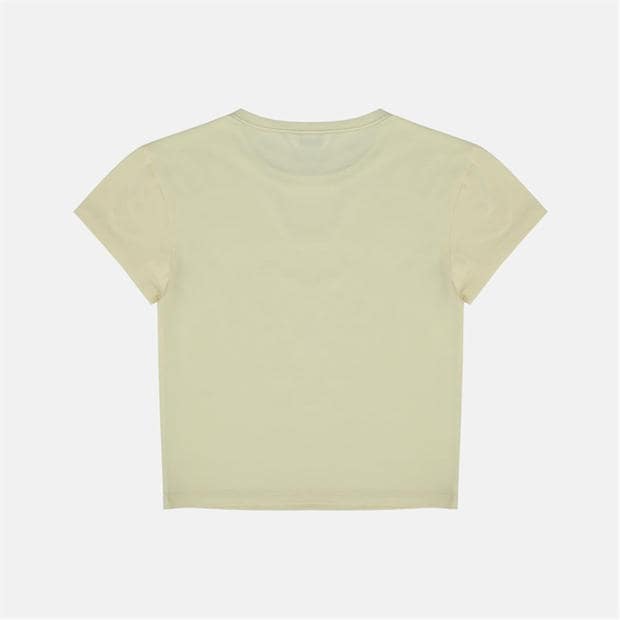 Lemon - Jack Wills - Women's Graphic Cotton Short Sleeve Crew Neck Print Crop Top