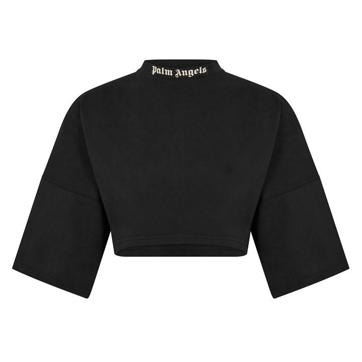 Palm Angels Women's Black Crop Top in Size 10, Sports Direct