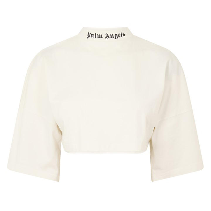 Palm Angels Women's White Crop Top in Size 10, Sports Direct