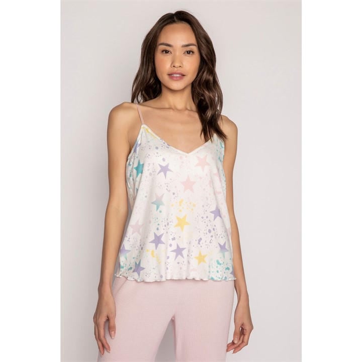 Pj Salvage Women's White Pj Salv Starry Cami in Size 8, Sports Direct