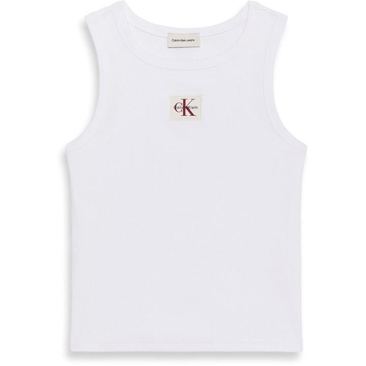 Calvin Klein Jeans Women's White Tank Vest in Size 14, Sports Direct
