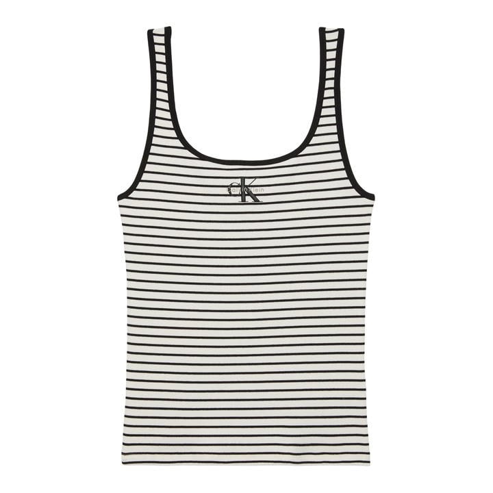 Calvin Klein Jeans Women's White Tank Vest in Size 12, Sports Direct