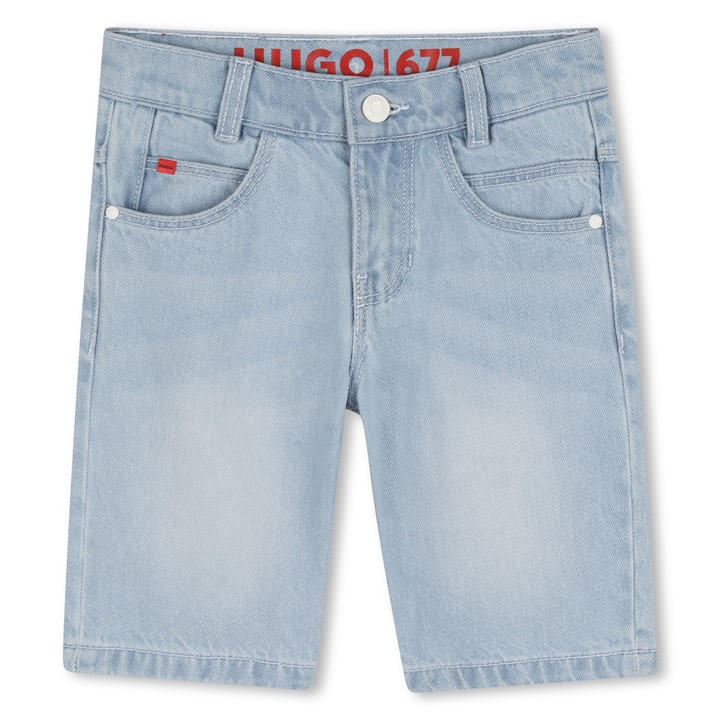 Hugo Boys Blue Kids' Denim Shorts in Size 14 - 16 Years, Sports Direct