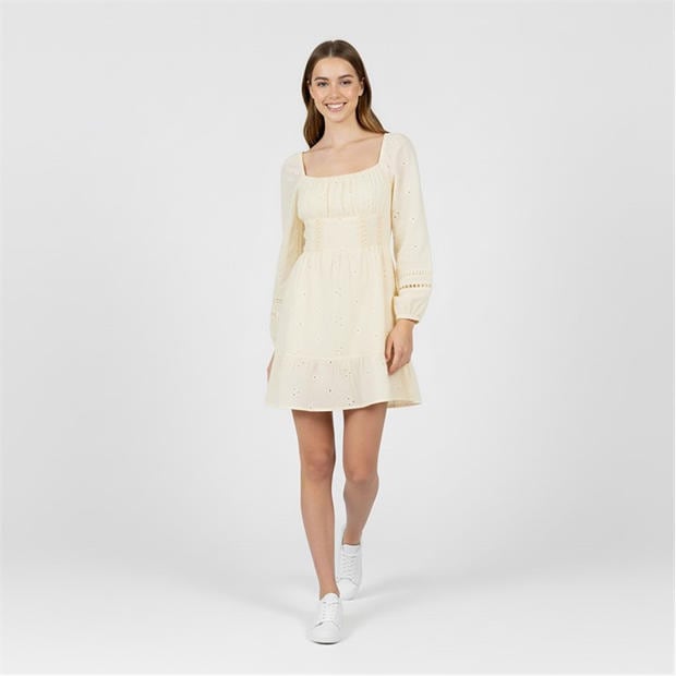 Vintage White - Jack Wills - Long Sleeve Boho Dress Women's