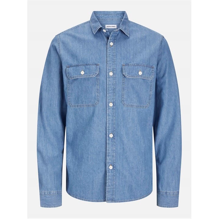 Jack And Jones Men's Blue Travis Shirt in Size L, Sports Direct