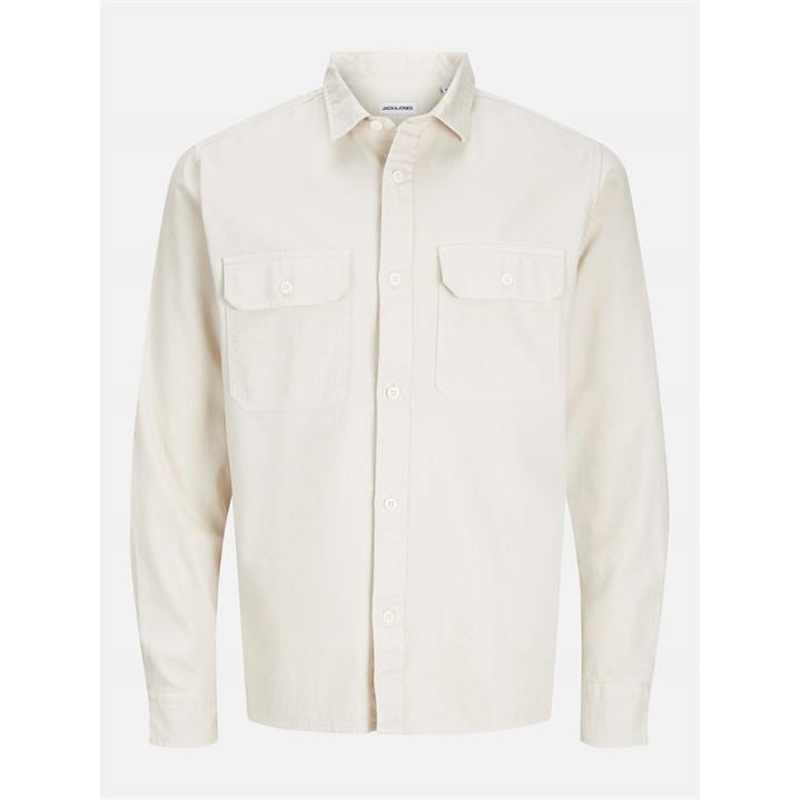 Jack And Jones Men's Cream Travis Shirt in Size L, Sports Direct