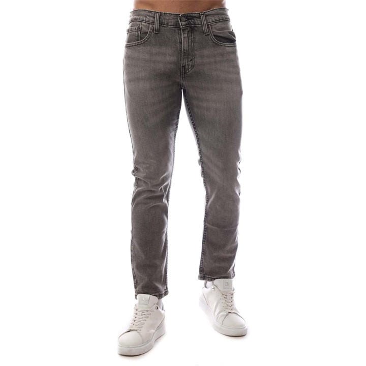 Levis Men's Grey Mid-Rise Durable Denim Straight Leg Jeans in Size 30 S, Sports Direct