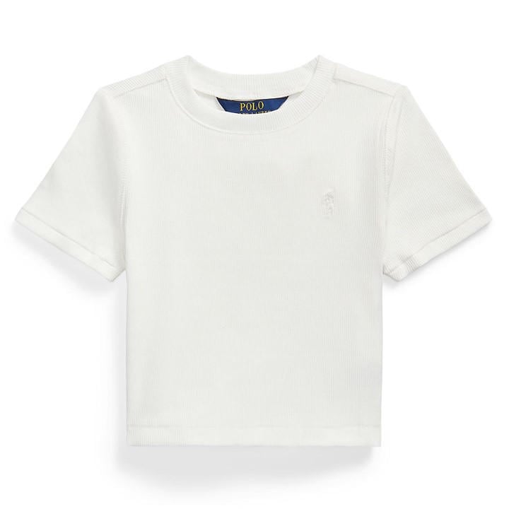 Polo Ralph Lauren Girls White Kids' Crop Top in Size 9 - 10 Years, Sports Direct