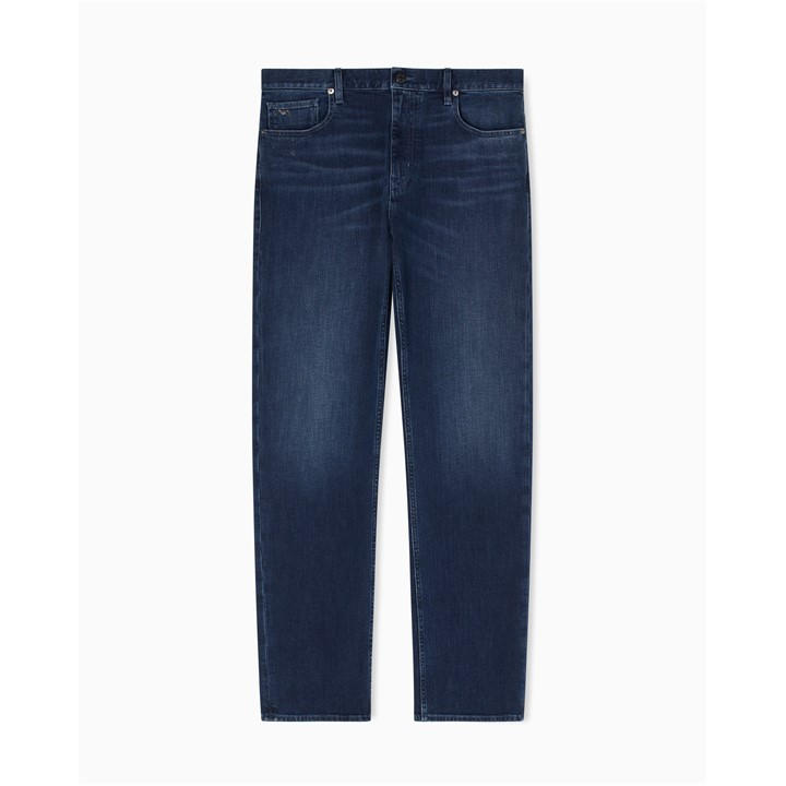 Emporio Armani Men's Blue J76 Straight Fit Jeans in Size 32 R, Sports Direct