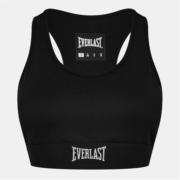 Everlast Women's Black Racerback Bra in Size 8, Sports Direct