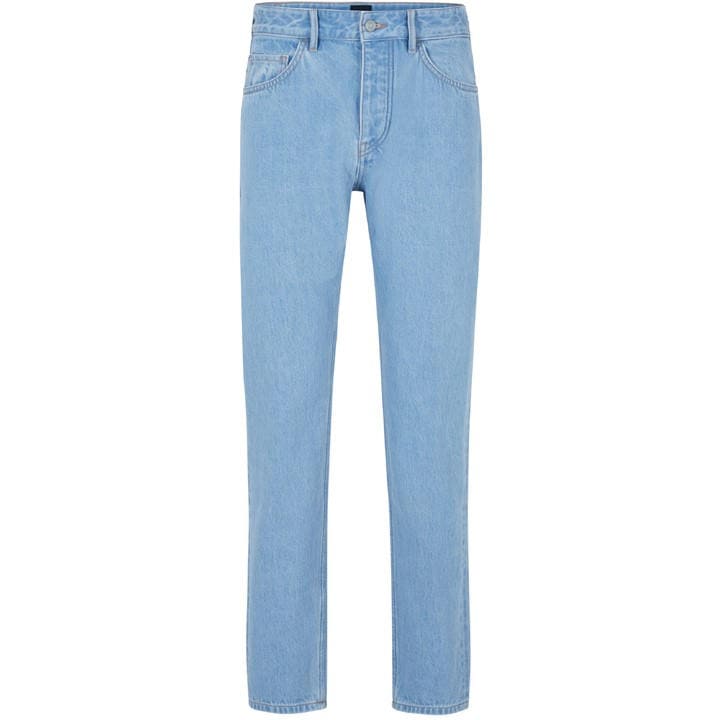 Boss Men's Blue Taber Edge Straight Leg Jeans in Size M, Sports Direct
