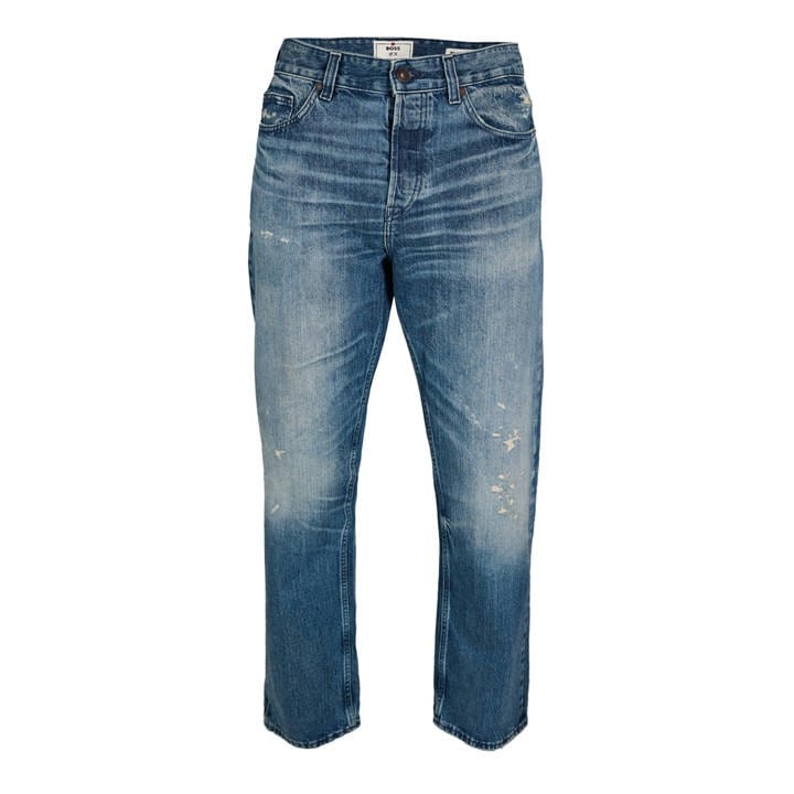 Boss Men's Blue Relaxed Fit Jeans in Size L, Sports Direct