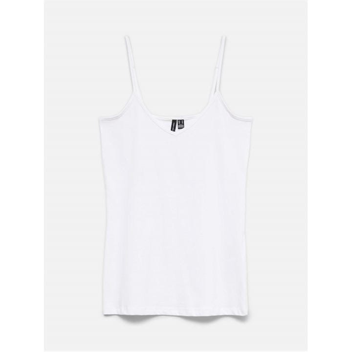 Vero Moda Women's White Soft V Singlet Cami Top in Size 8, Sports Direct
