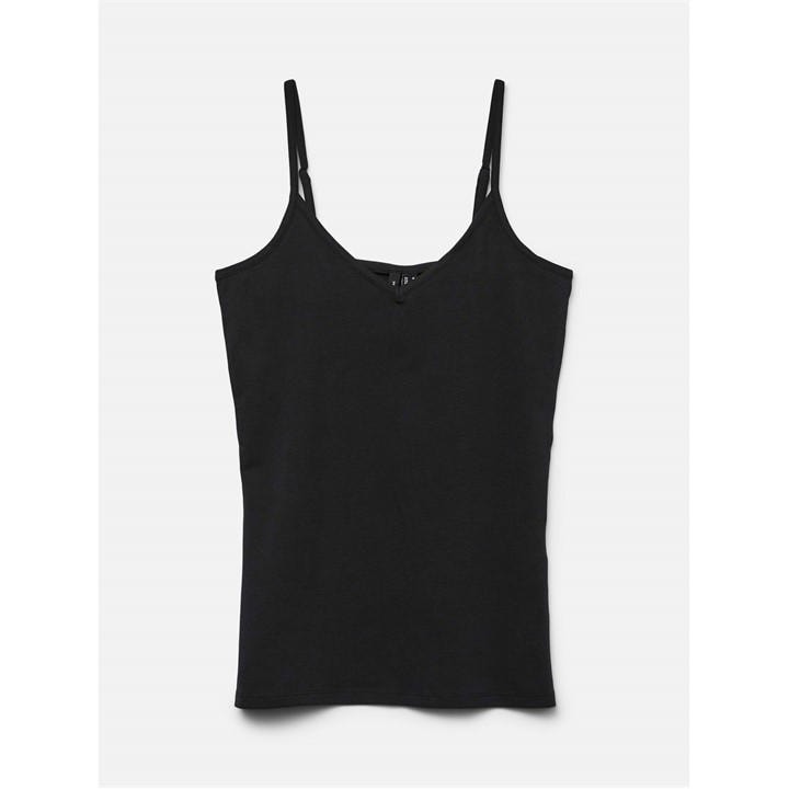 Vero Moda Women's Black Soft V Singlet Cami Top in Size 8, Sports Direct