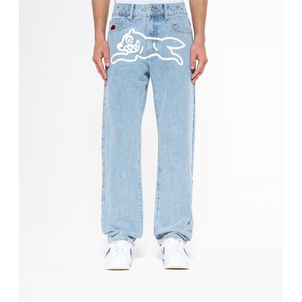 Heavy Wash Blue - ICECREAM - Mens Run Dog Straight Leg Jeans