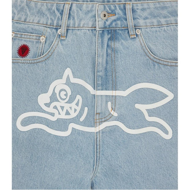 Heavy Wash Blue - ICECREAM - Mens Run Dog Straight Leg Jeans